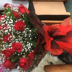 Two dozen roses boxed