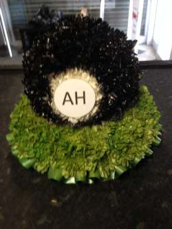 Bowling ball black and green Funeral 50.00 GBP plus delivery