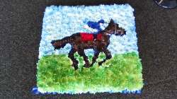 Horse and Jockey Red White & Blue Funeral 0.00 GBP plus delivery