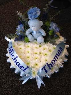 Teddy posy Various funeral 50.00 GBP plus delivery