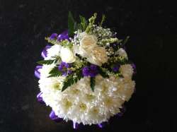 Funeral posy White and Purple Funeral 30.00 GBP plus delivery