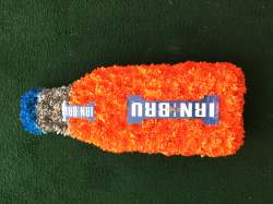 Irn bru bottle Orange  Funeral 75.00 GBP plus delivery