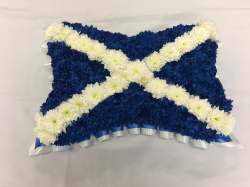 Saltire pillow Rital blue and white Funeral 65.00 GBP plus delivery