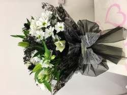 Black and white box of flowers  Black and white General  40.00 GBP plus delivery