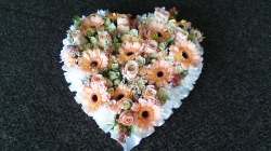 Peaches and Cream Heart Peach and Cream Funeral 75.00 GBP plus delivery